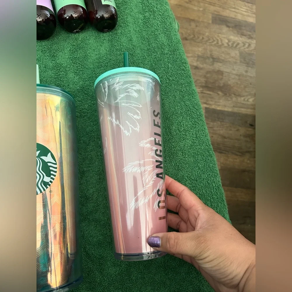 Starbucks iridescent and Pink Trenta Tumblr set - Picture 2 of 5